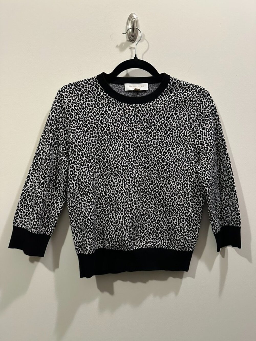 Michael Kors Collection Viscose Leopard Print Sweater